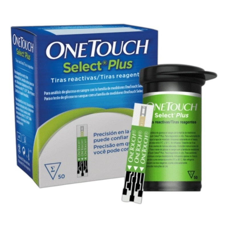 One Touch Select Plus 50 Tiras Para Glucometro