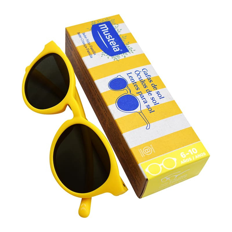 Mustela Lentes Solares Para Niños 6 - 10 Años Ovalado Amarillo Gris Oscuro Amarillo Amarillo