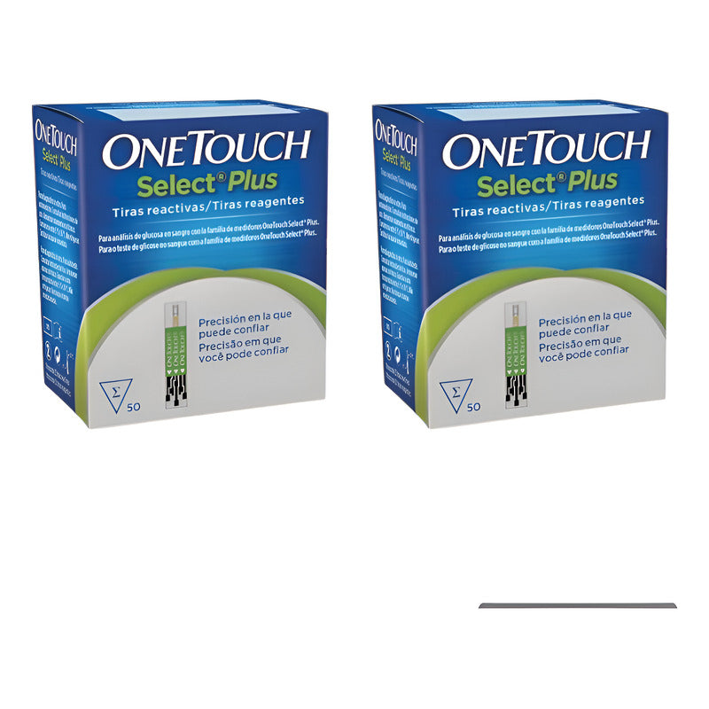 One Touch Select Plus Flex 100 Tiras Reactivas Verde