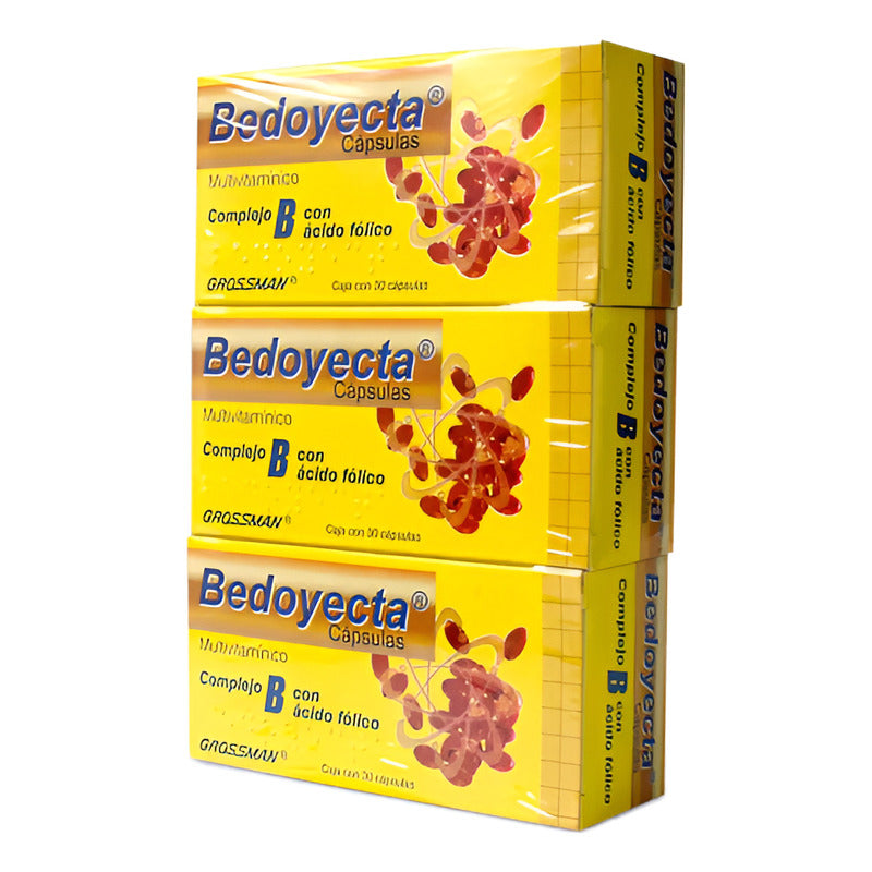 3 Cajas De Bedoyecta 30 Caps Cu