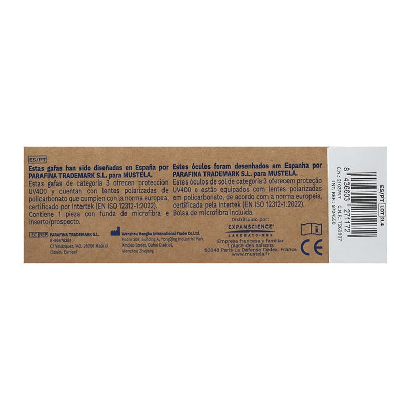 Mustela Lentes Solares Para Niño 3 - 5 Años Cuadrado Azul Oscuro Gris Oscuro Azul Oscuro Azul Oscuro