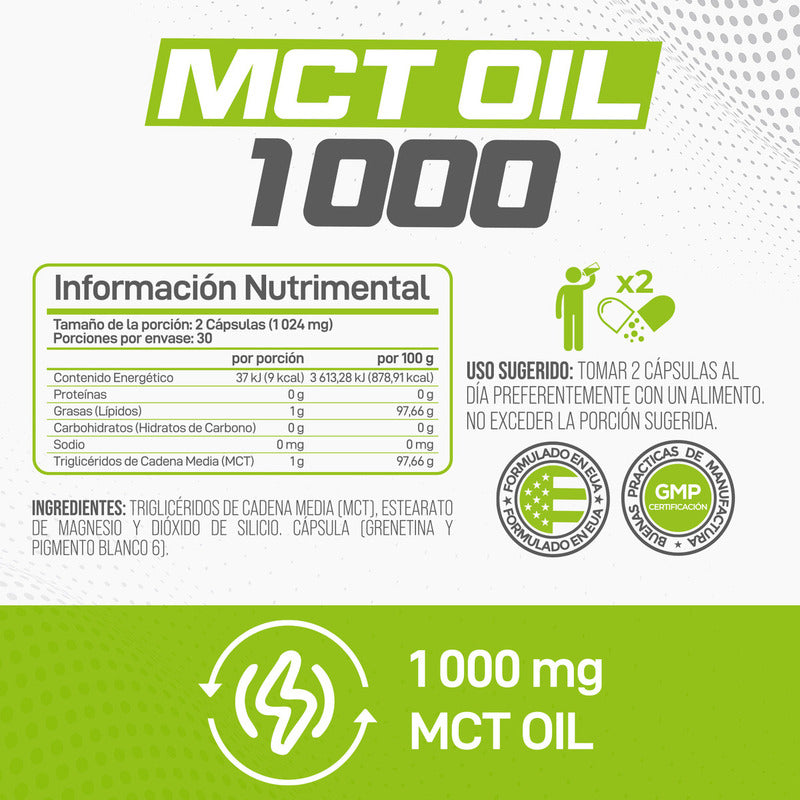 Forzagen Essentials Mct Oil 60 Caps | Triglicéridos Mct Sabor Sin Sabor