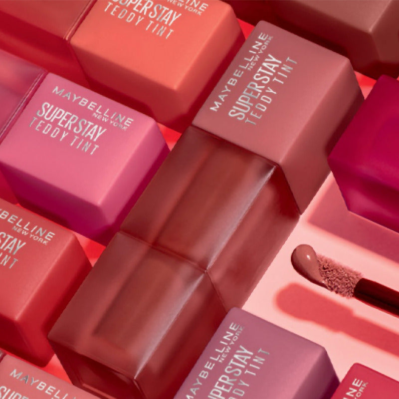 Maybelline Tinta Para Labios Super Stay Teddy Tint 5 Ml, Dura 12h, Textura Suave, No Transferencias