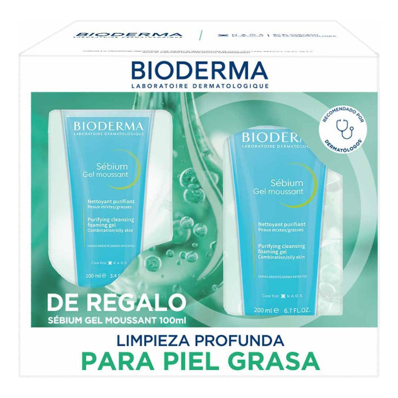 Kit Bioderma Limpieza Profunda Para Piel Grasa 2 Piezas