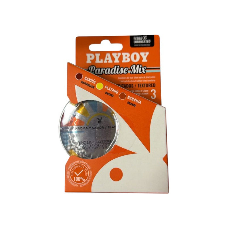 Condones De Látex Playboy Paradise 3 Condones