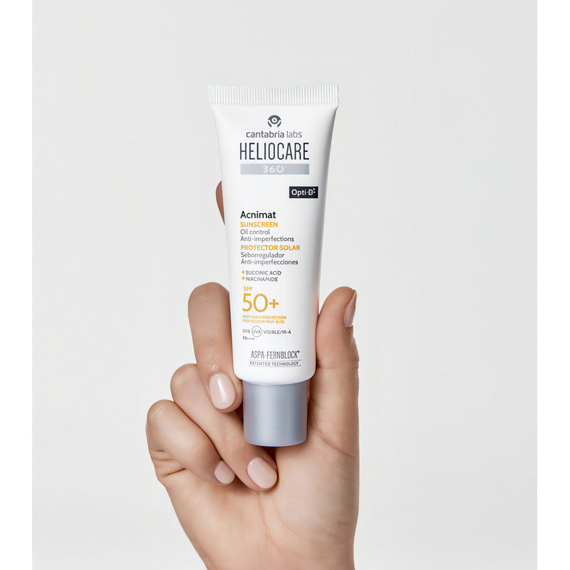 Heliocare 360 Acnimat Crema Invisible Fps 50+, 50ml (acné)
