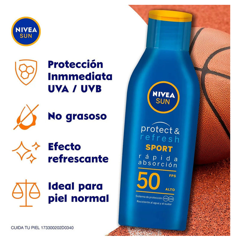 Nivea Sun Sport Bloqueador Solar 3/200ml C/u Fps50