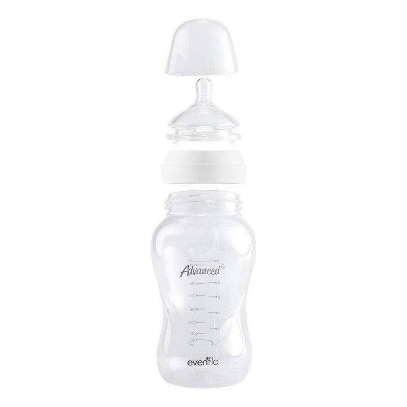 Biberon Evenflo 1126 Advanced 270ml/9oz Flujo Medio 3m+ Color Blanco