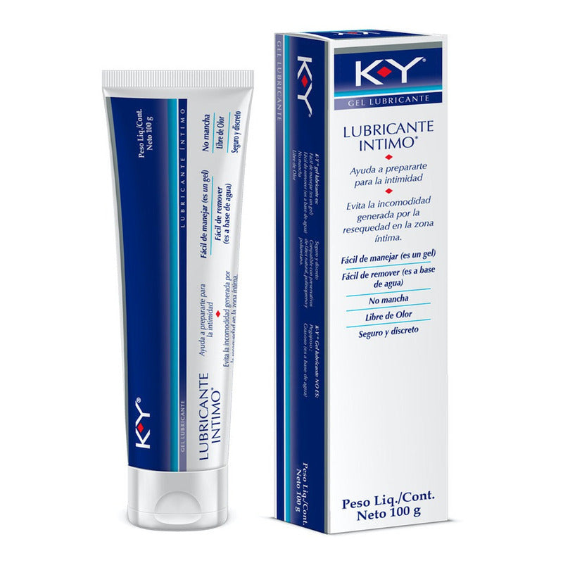 Gel Lubricante Íntimo K-y A Base De Agua Envase 100 Gr