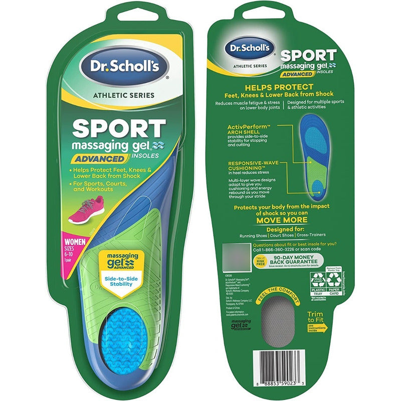 Dr. Scholl's Plantillas Sport Para Atletas Dama Azul 26-30.5 Azul Marino