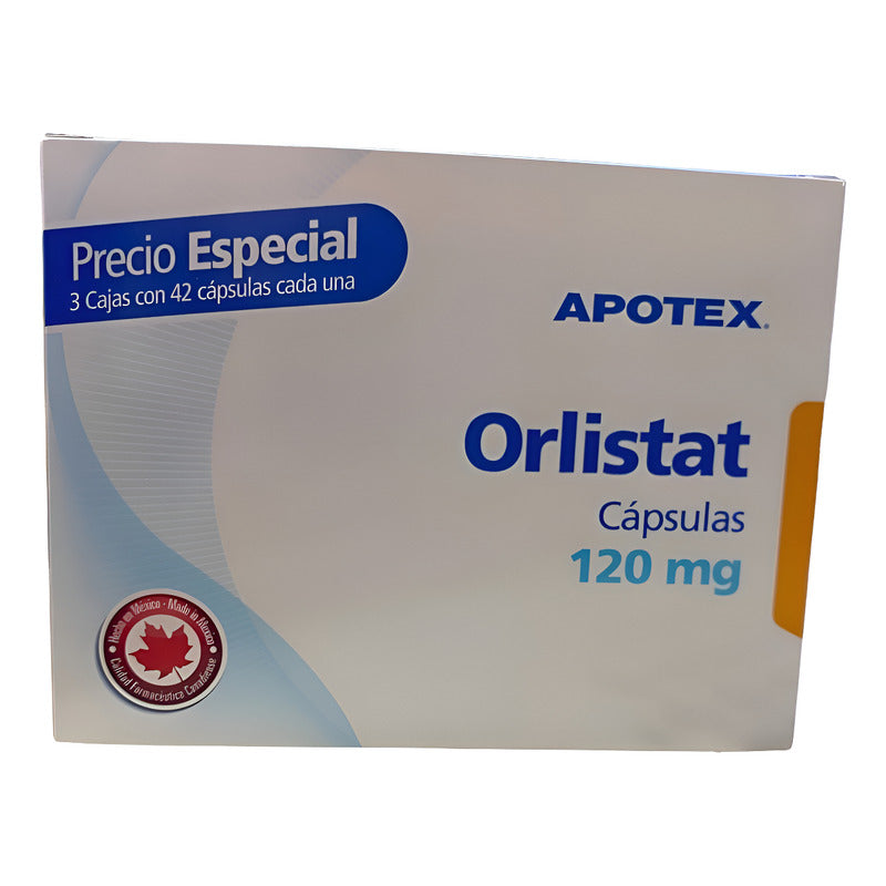 Apotex Orlistat Control De Peso 120mg 126 Capsulas