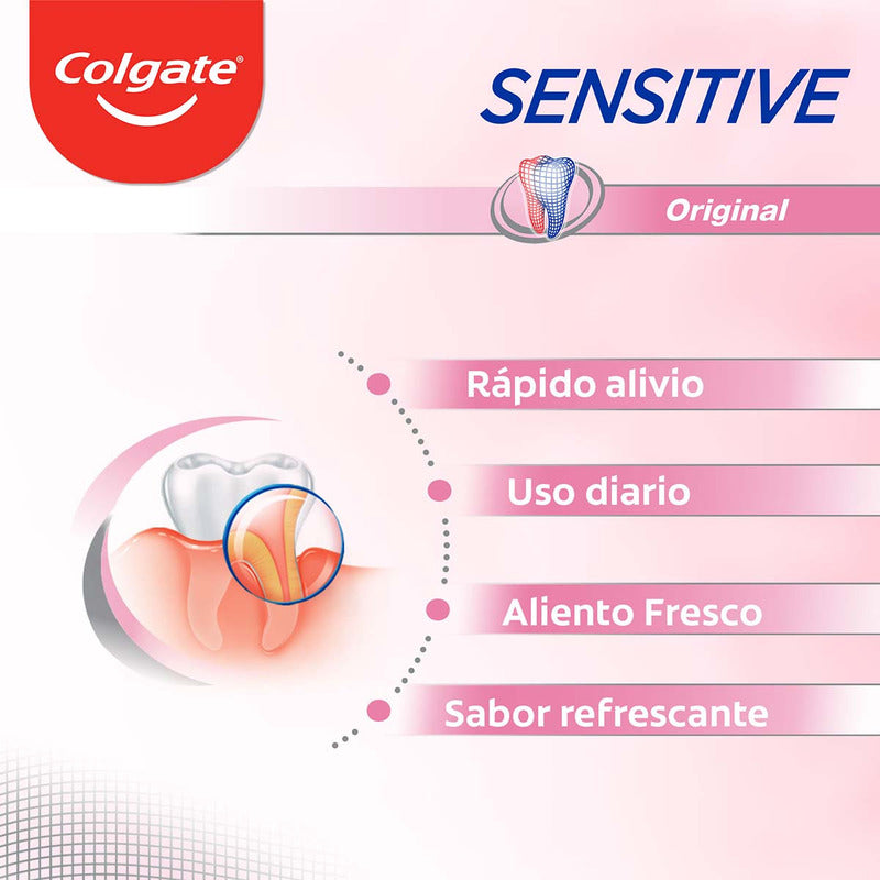 Pasta Dental Colgate Sensitive Original Con Flúor 74 Ml
