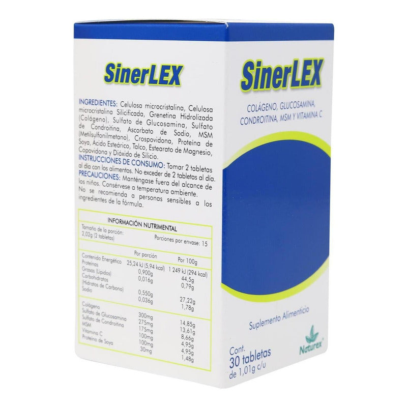 Sinerlex C/30 Tab 1,01 G C/u Naturex / Colágeno / Vitamina C