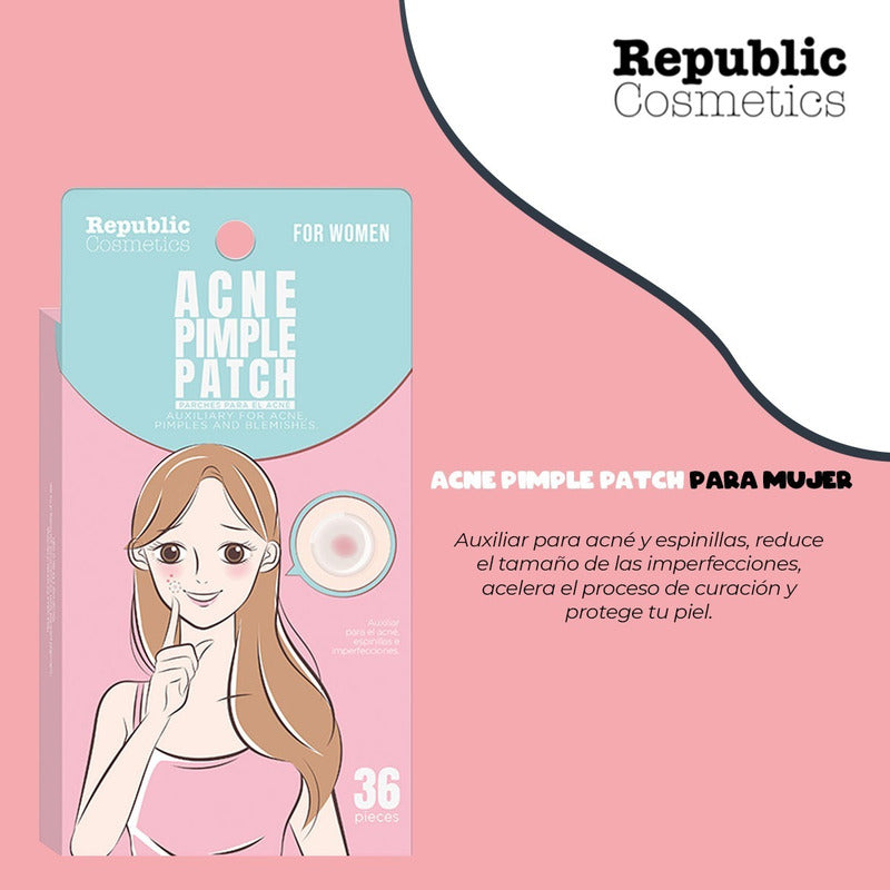 Parches Auxiliar De Acne Elimina Puntos Negros Mujer 36 Pcs Tipo De Piel Mixta