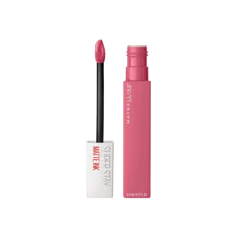 Maybelline Labial Líquido Mate Super Stay Matte Ink Tono Inspirer, 5 Ml, De Larga Duración Hasta 16h, Sin Transferencias, En Tonos Súper Saturados