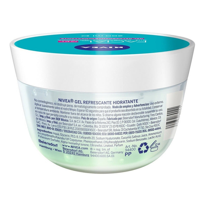 Nivea Gel Facial Refrescante E Hidratante Con Hyaluron 100ml - Grasa/mixta - Día