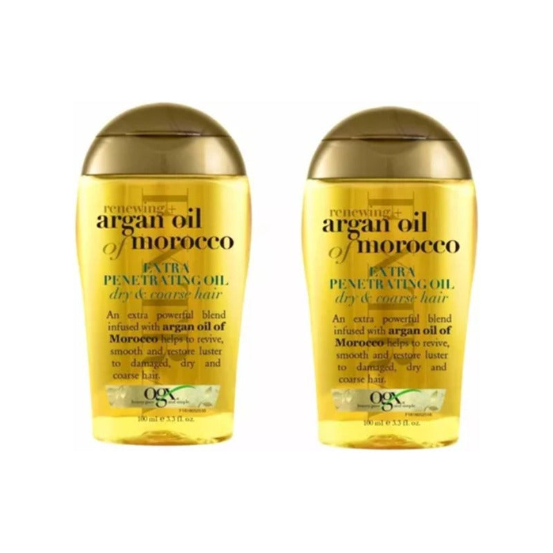 Duo Pack Ogx Aceite Argán Of Morocco Aceite Hidratante 100ml