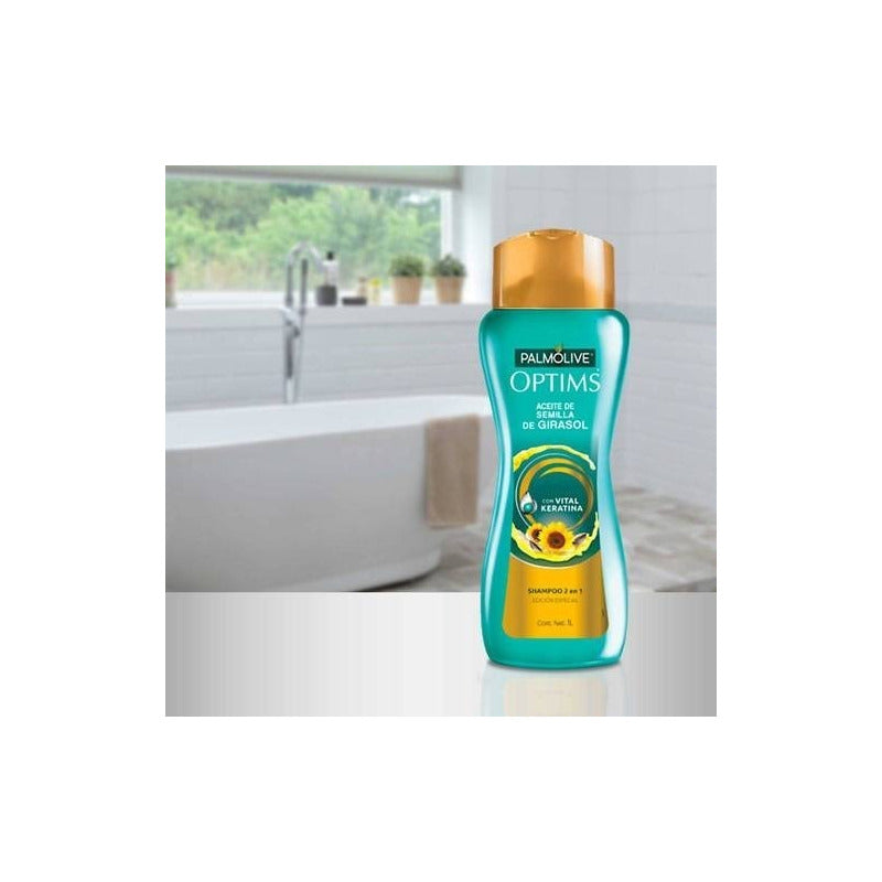 Shampoo Palmolive Optims Con Semilla De Girasol 1 L