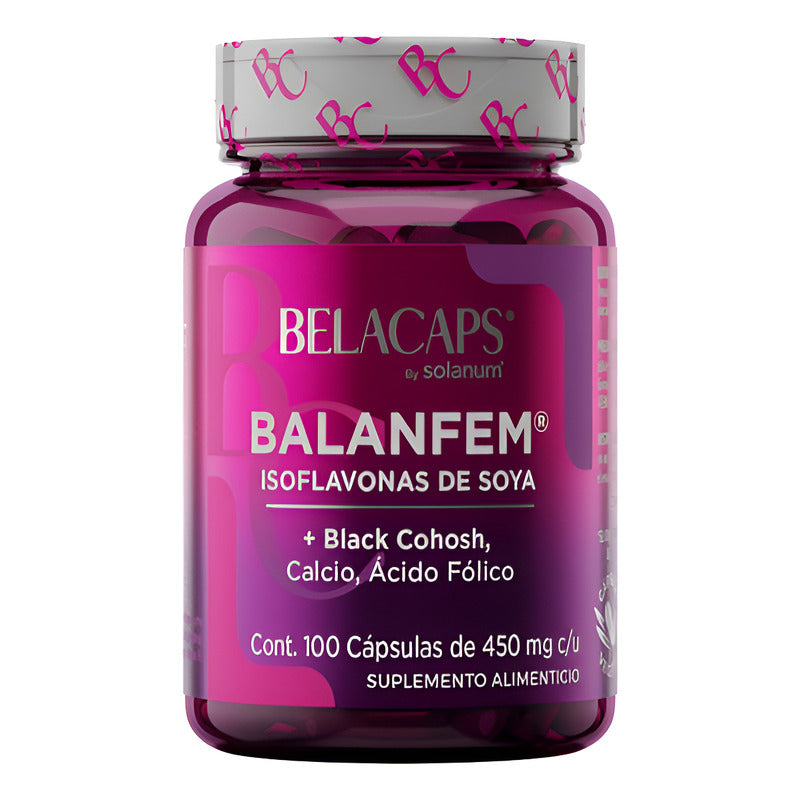 Belacaps Balanfem Isoflavonas+ Black Cohosh Calcio 100 Caps Sin Sabor