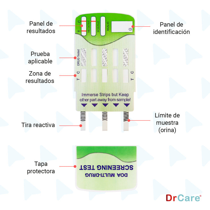 Kit Pruebas Antidoping Farmacia Drogas Orina 3 Elementos 25 Pzs
