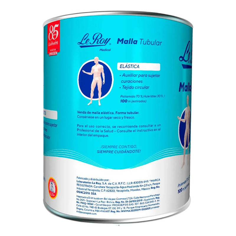 Le Roy Venda Malla Tubular Elástica Cal #6 Bote 100 Metros Blanco