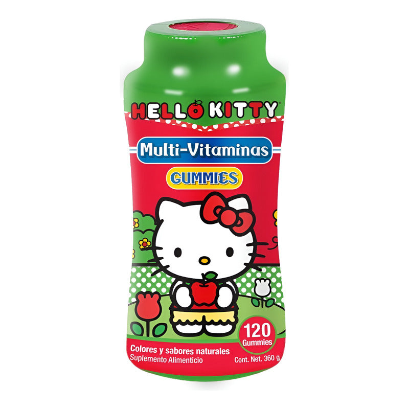 Biodesa Hello Kitty Multi-vitaminas 120 Gomitas Sabor Frutas Cereza-fresa, Uva Y Mandarina