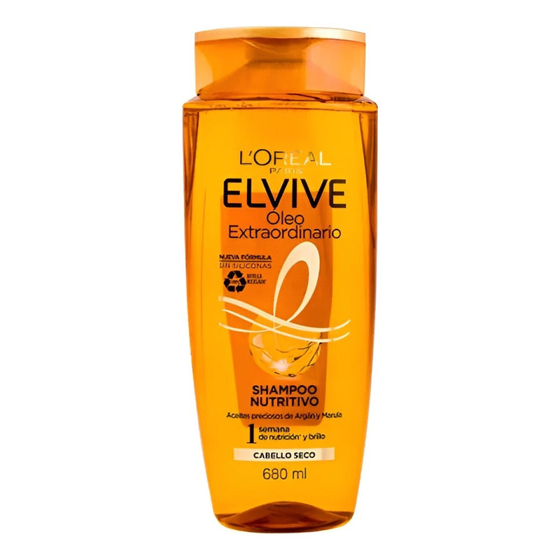 Elvive Óleo Extraordinario Shampoo Nutritivo 680ml
