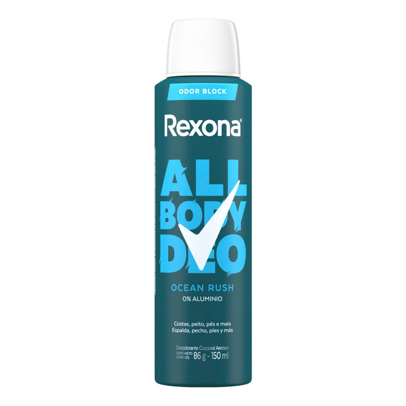Rexona Aerosol Océano 150 Ml Desodorante Todo El Cuerpo Océano