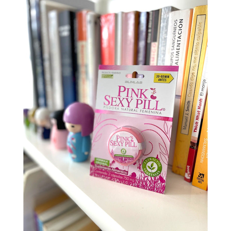 Pink Sexy Pill- 2 Tabletas 750mg - Fórmula Femenina- Blinlab Sabor Sin Sabor