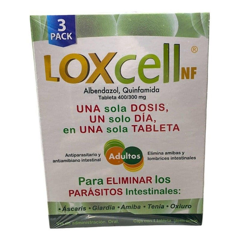 Pack 3 Loxcell Adulto Nf 400/300 Mg 1 Tableta C/u