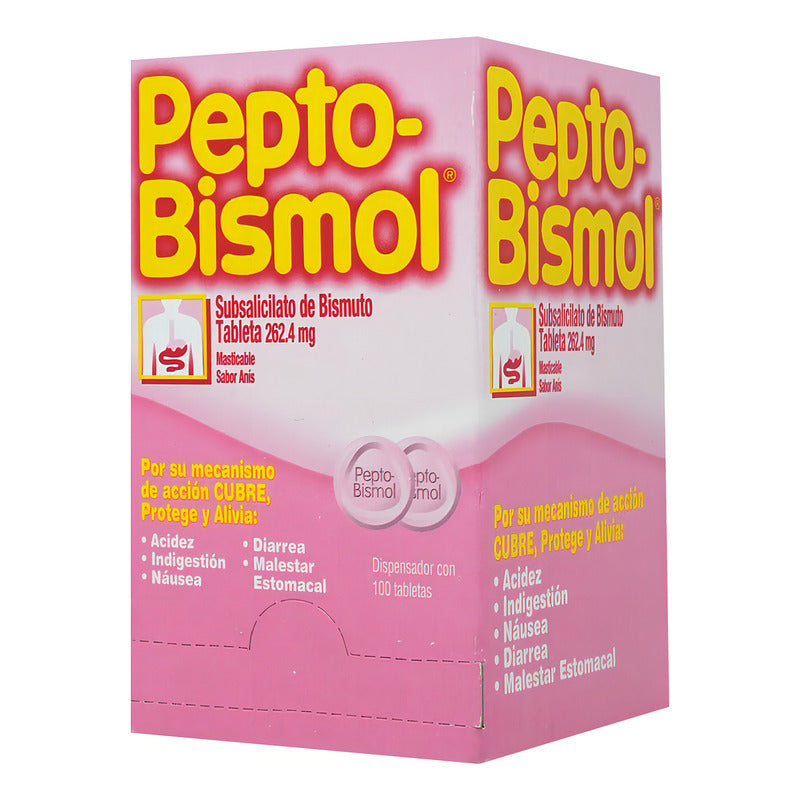 Pepto Bismol Sabor Original 262mg 100 Tabletas