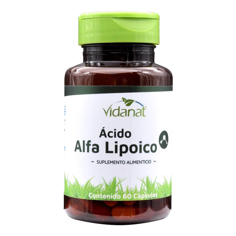 Acido Alfa Lipoico 60 Cápsulas Vidanat Suplemento Alimen Sabor Sin Sabor Natural