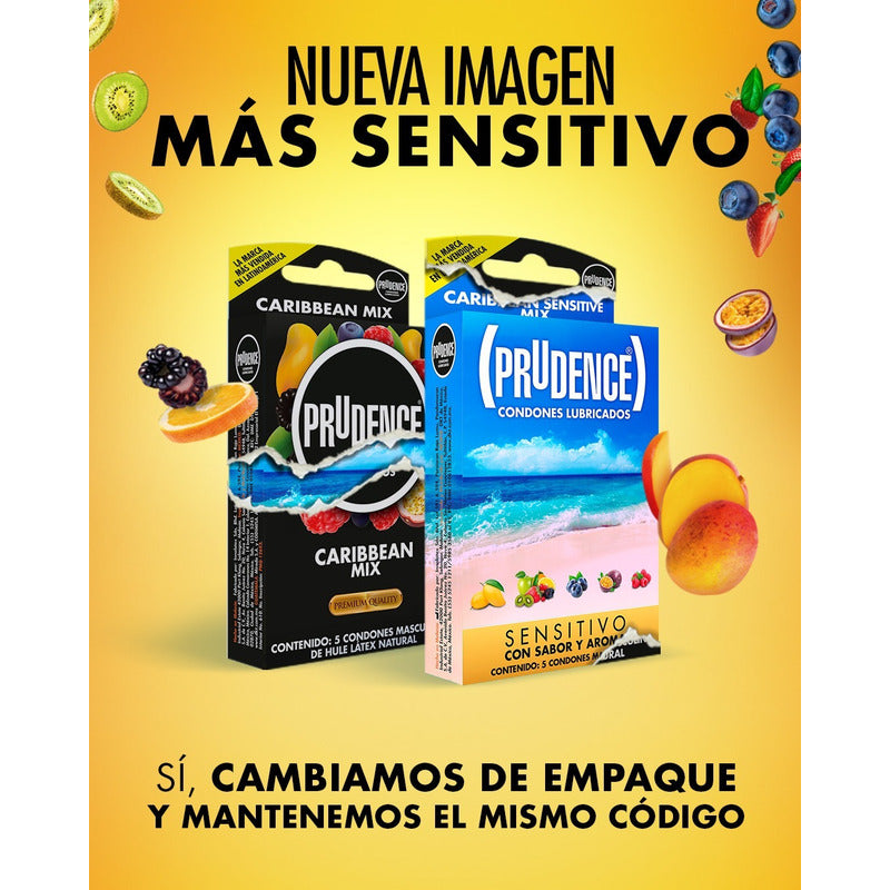 Prudence Caribbean Mix 20 Condones Masculinos