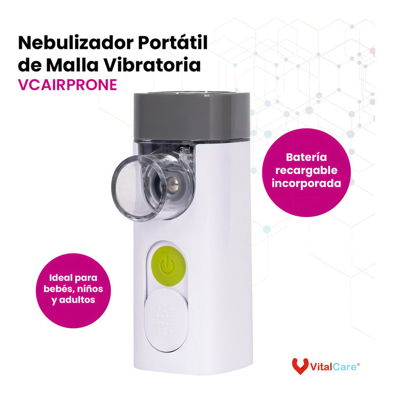 Nebulizador Portátil De Malla Vibratoria Inalámbrico