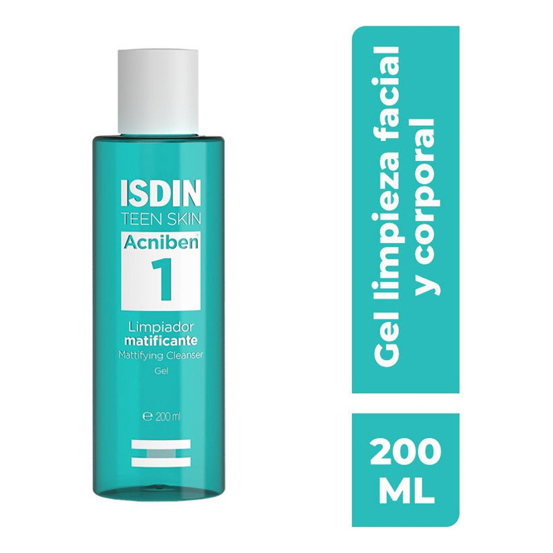 Isdin Acniben Limpiador Matificante Piel Grasa Gel 200ml