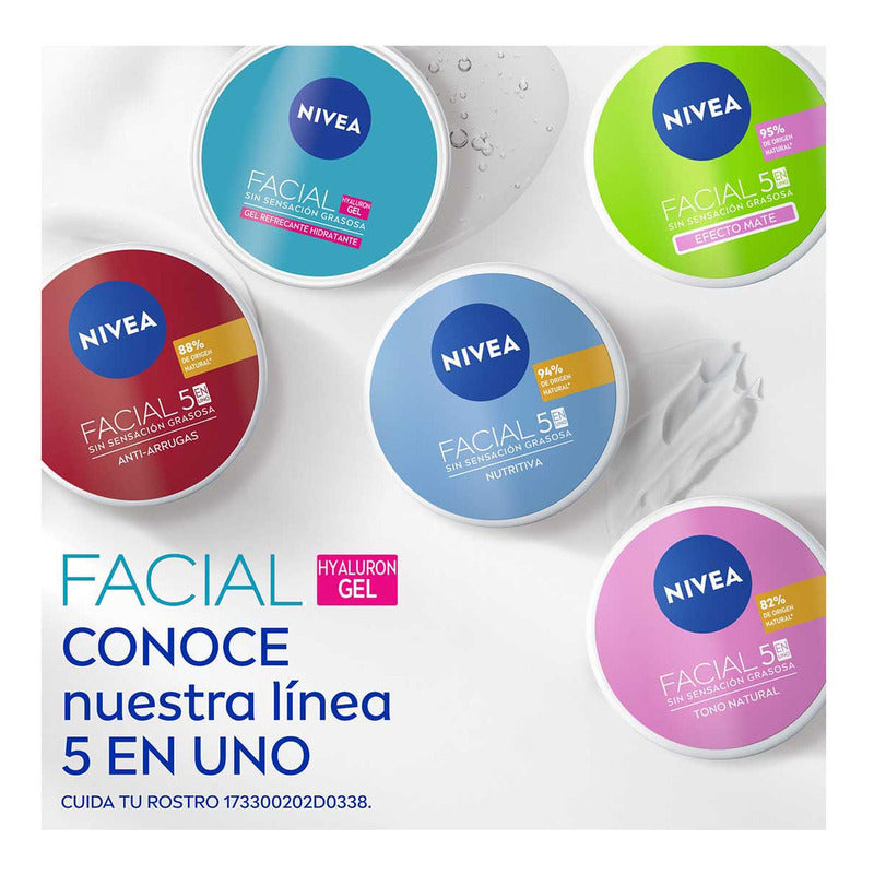 Nivea Gel Facial Con Ácido Hialurónico Para Piel Grasa, 100ml