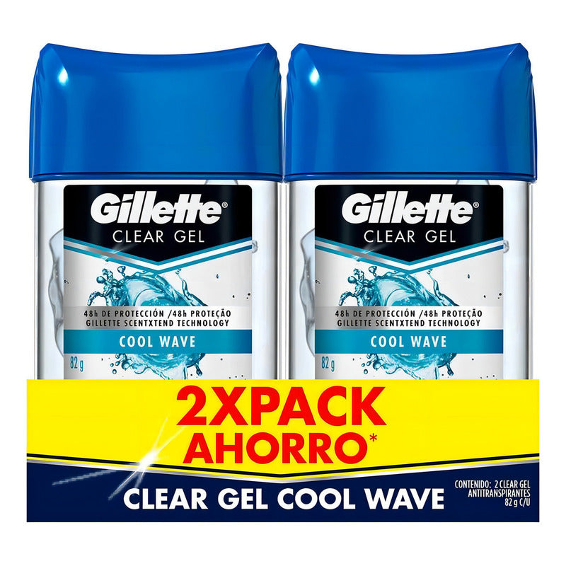 Antitranspirante En Gel Gillette Cool Wave 2 Piezas De 82g