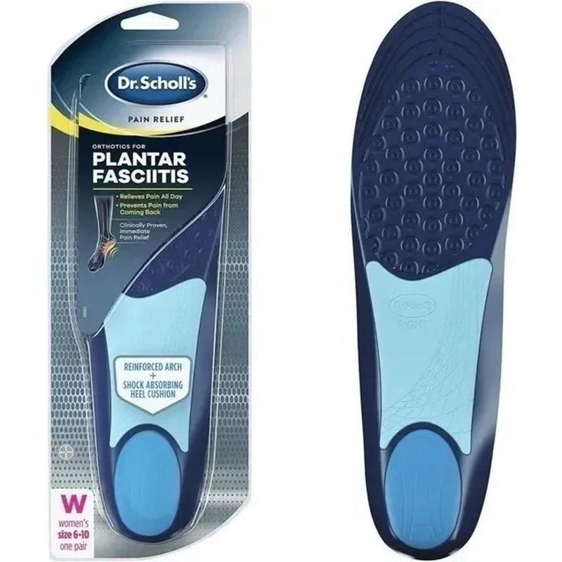 Plantillas Gel Dr. Scholl's Para Fascitis Plantar Mujer Talla 6-10 Medio Arco