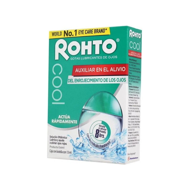 Rohto Cool Solución Oftálmica Ojo Rojo Gotas 13ml