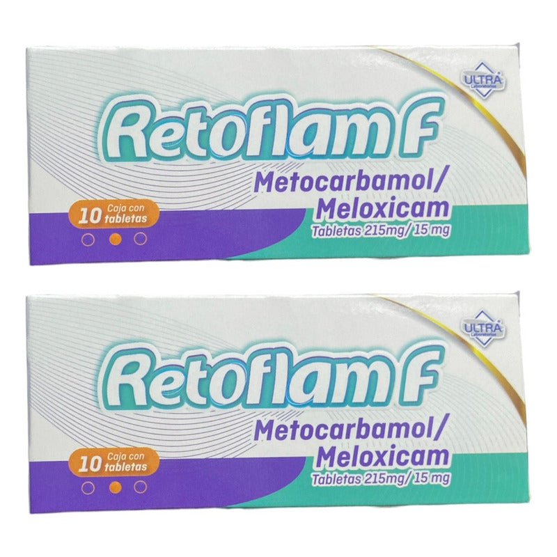 Dos Retoflamf Metocarbamol Con Meloxicam 215/15mg 10 Tabs Cu