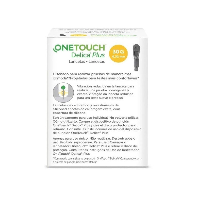 One Touch Delica Plus 100 Lancetas Gris Oscuro