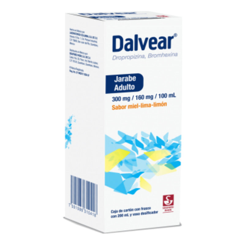Dalvear Dropropizina 300mg /bromhexina 160mg Jarabe Adulto