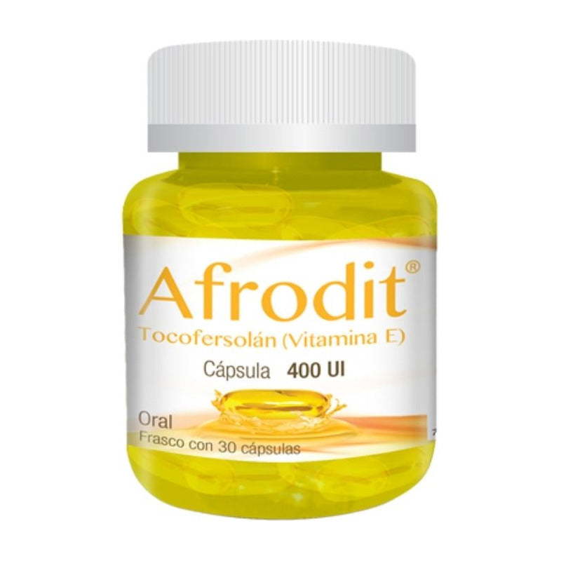 Afrodit Tocofersolán ( Vitamina E) C/30 Caps Progela Sabor Vitamina E