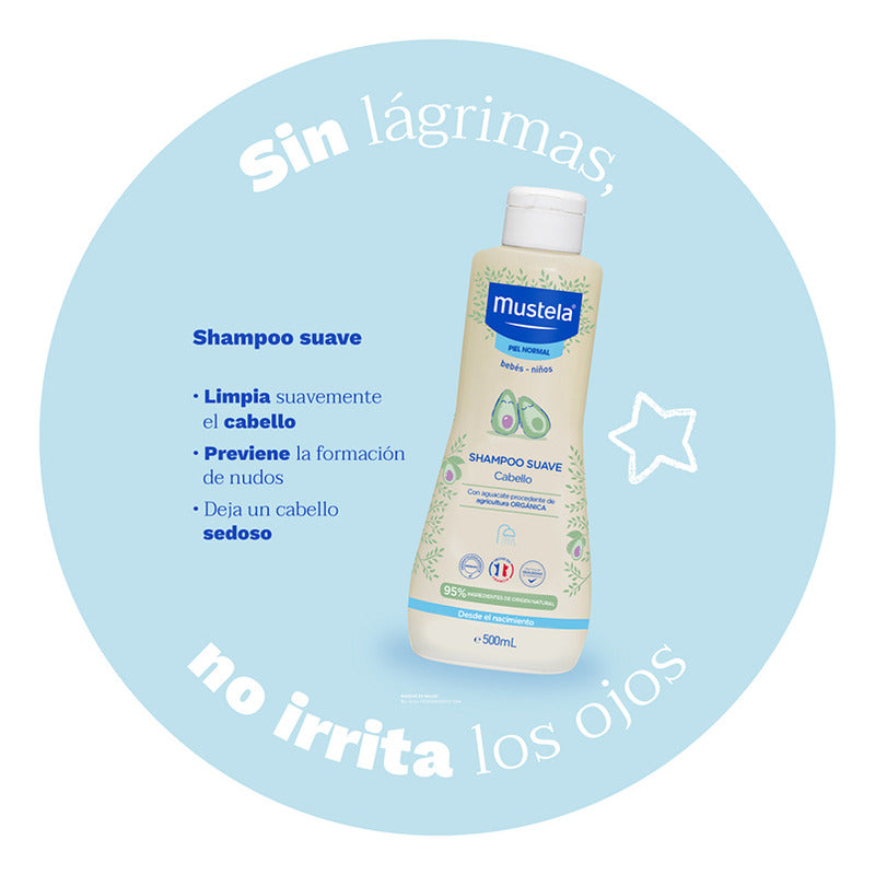 Mustela Shampoo Suave Para Bebé Piel Normal 500ml