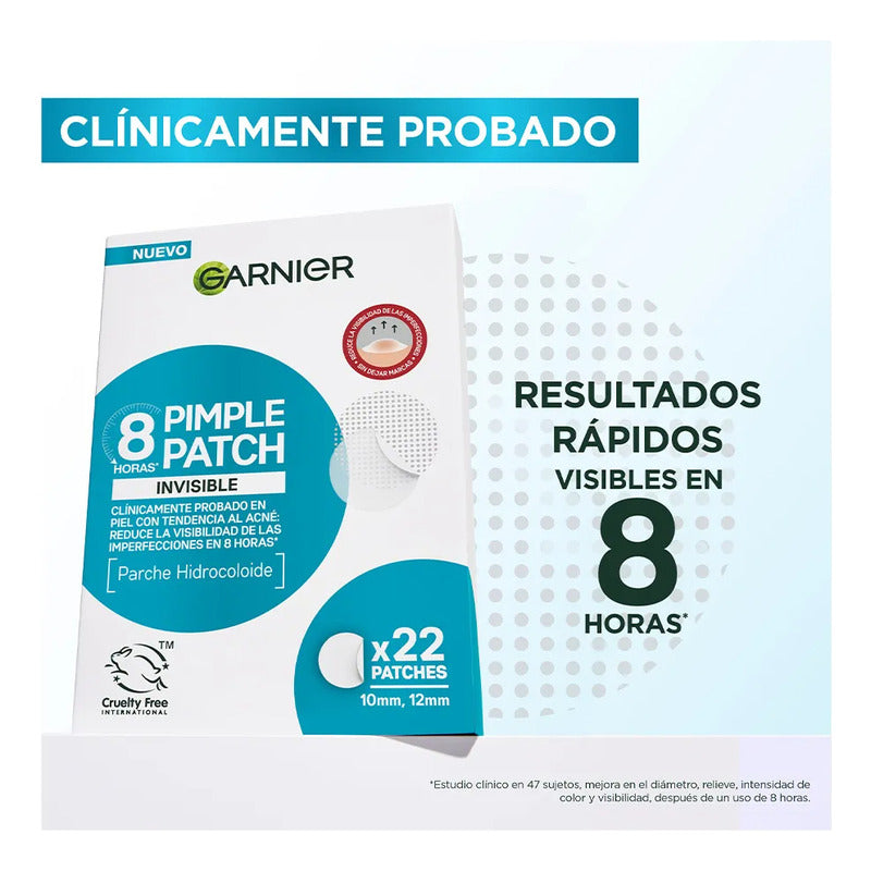 Garnier Pimple Patch Invisible 22 Pz Diferentes Tamaños - Todo Tipo De Piel - Día/noche