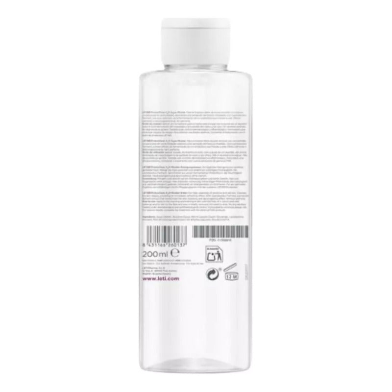 Leti Sr Agua Micelar 200 Ml Sensible Día/noche