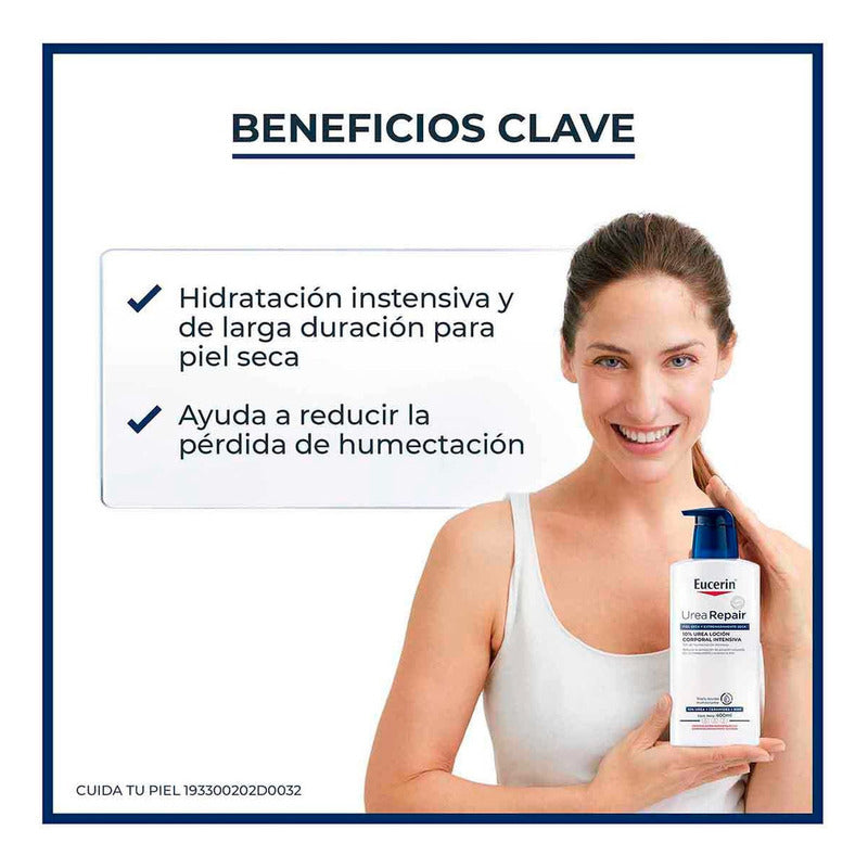 Eucerin Loción Hidratante Corporal Urea Repair Plus 400ml, Hidratación Intensiva, Urea, Piel Seca Y Muy Seca