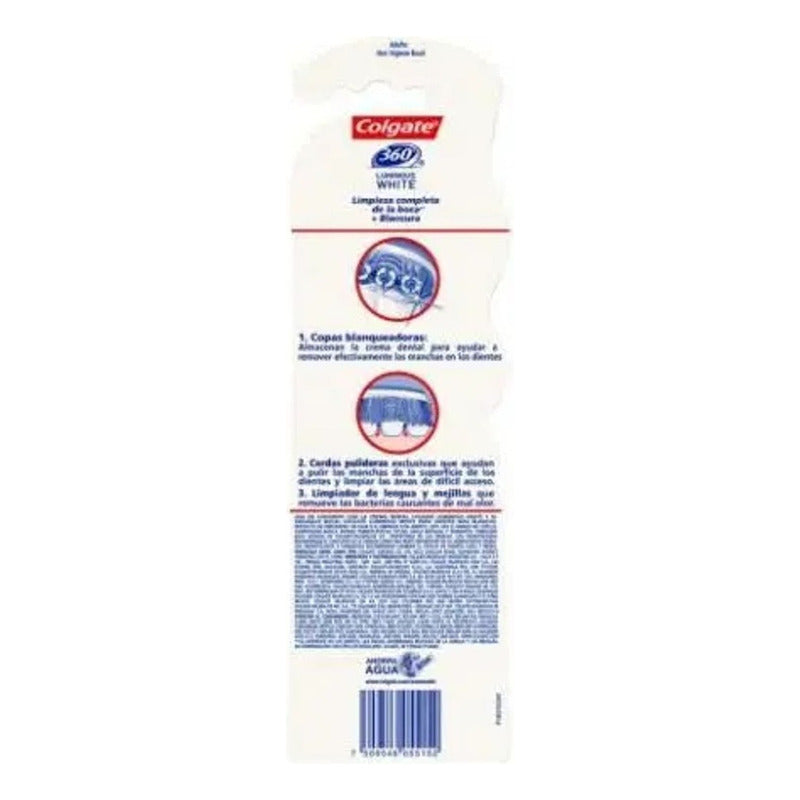 Cepillo Dental Colgate Luminus White Mediano 2 Pz