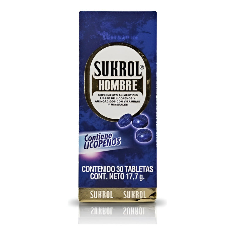 Sukrol Hombre Licopenos Vitaminas & Minerales 30 Tabs Sin Sabor