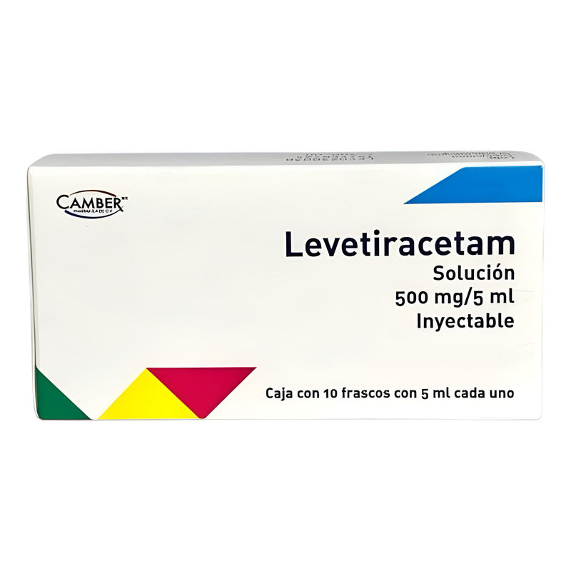 Levetiracetam 500mg Inyectable Caja Con 10 Unidades 5ml